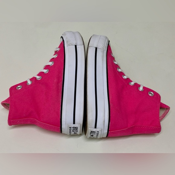 Women’s 5 Converse Chuck Taylor High Top Double Stacked Platform Sneakers Shoes - Picture 8 of 16